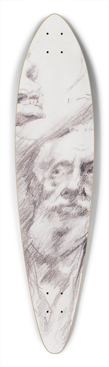 Lovis Corinth - Anatomist with skelleton 39.3 inch art pintail longboard deck