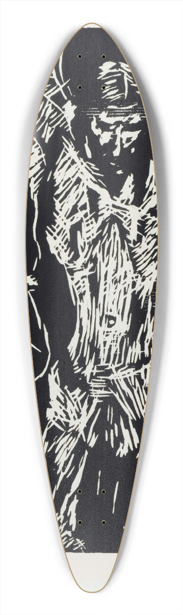 Lovis Corinth - Christus am Kreuz 39.3 inch art pintail longboard deck