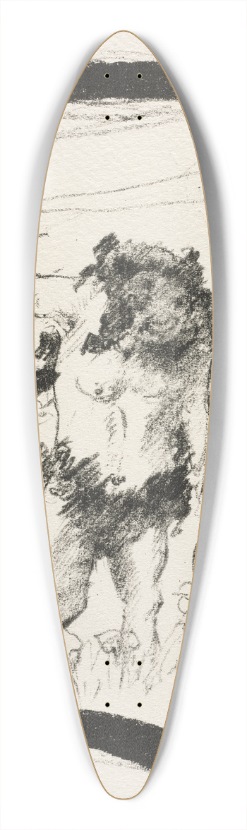 Lovis Corinth - Das ABC:  Letter B 39.3 inch art pintail longboard deck