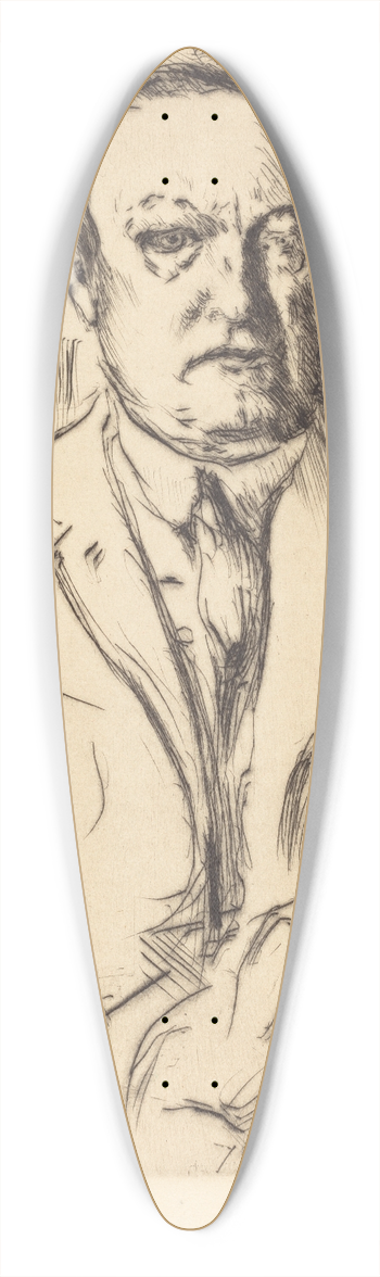 Lovis Corinth - Gerhart Hauptmann 39.3 inch art pintail longboard deck