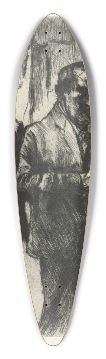 Lovis Corinth - In the Studio 39.3 inch art pintail longboard deck