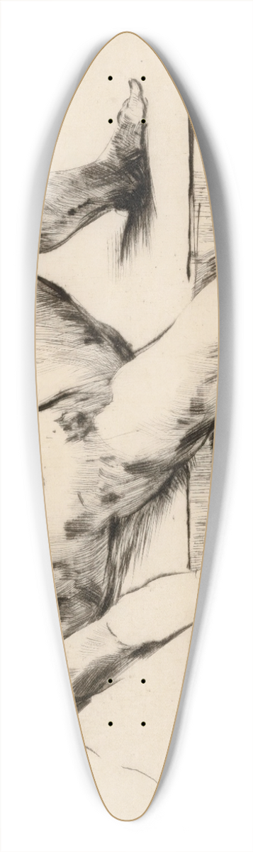 Lovis Corinth - Liegender weiblicher Akt III 39.3 inch art pintail longboard deck