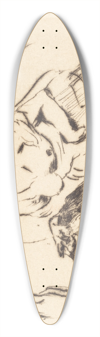 Lovis Corinth - Salome 39.3 inch art pintail longboard deck