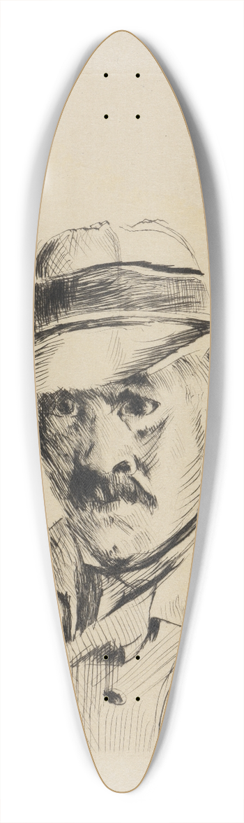 Lovis Corinth - Selbstbildnis im Strohhut 39.3 inch art pintail longboard deck