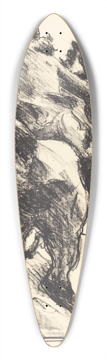 Lovis Corinth - Statue of an Amazon at the Alte Museum (Amazonenstatue auf der Freitreppe des Alten Museums) 39.3 inch art pintail longboard deck