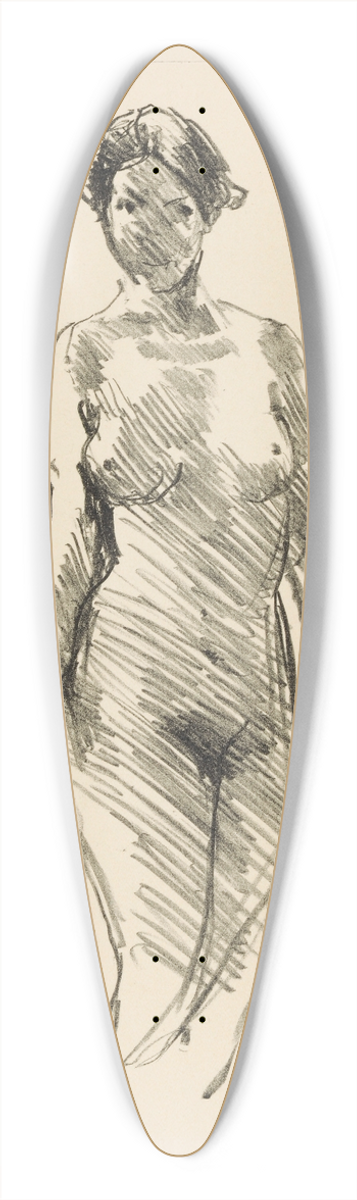 Lovis Corinth - Stehender Akt 39.3 inch art pintail longboard deck