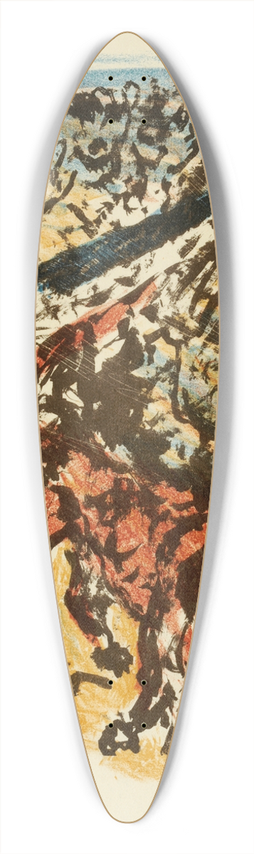 Lovis Corinth - Wolf und Fuchs kmpfen gegeneinander; Reinecke siegt schliesslich mit unfairen Mitteln 39.3 inch art pintail longboard deck