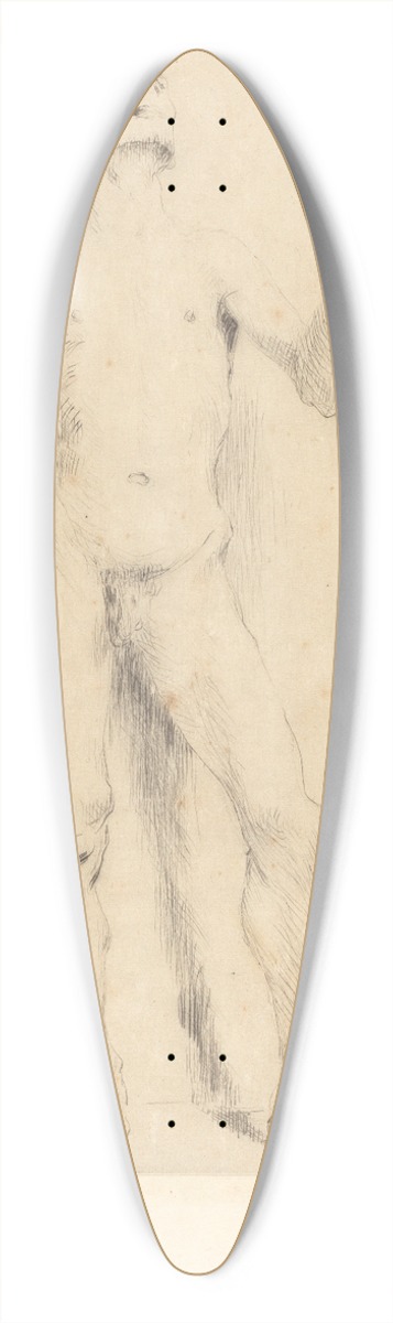 Lovis Corinth - Young Male Nude (Jnglingsakt) 39.3 inch art pintail longboard deck