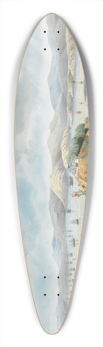 Lt. Humphrey John Julian - Hong Kong Harbor 39.3 inch art pintail longboard deck