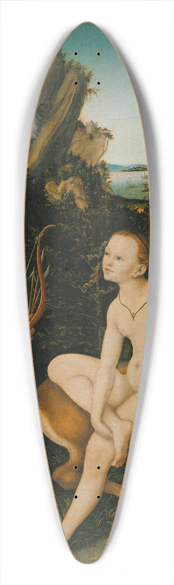 Lucas Cranach the Elder - Apollo and Diana 39.3 inch art pintail longboard deck