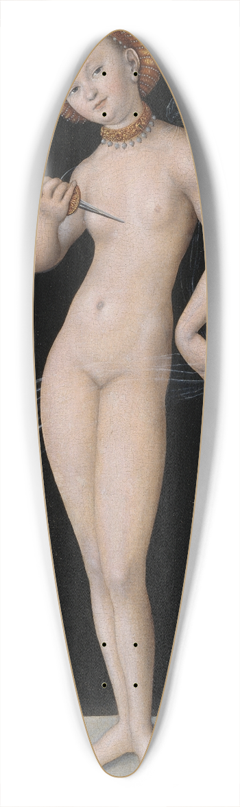 Lucas Cranach the Elder - Lucretia 39.3 inch art pintail longboard deck