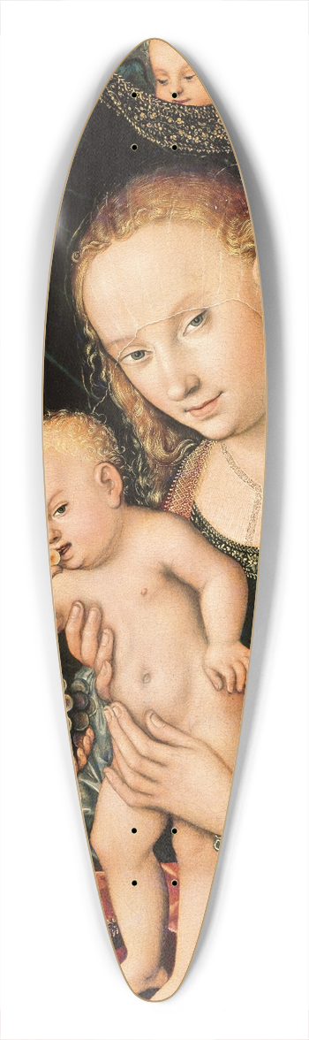Lucas Cranach the Elder - Madonna and Child with the Young St John the Baptist 39.3 inch art pintail longboard deck