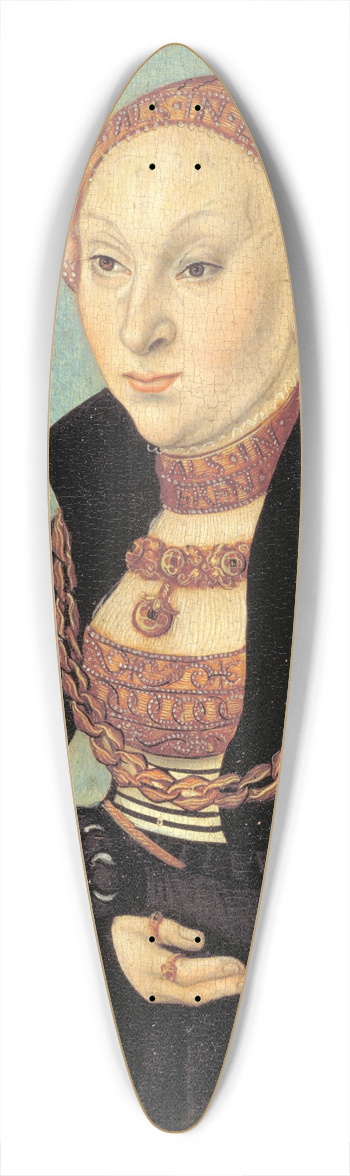 Lucas Cranach the Elder - Portrait of the Electress Sibyl of Saxony (1510-1569) 39.3 inch art pintail longboard deck