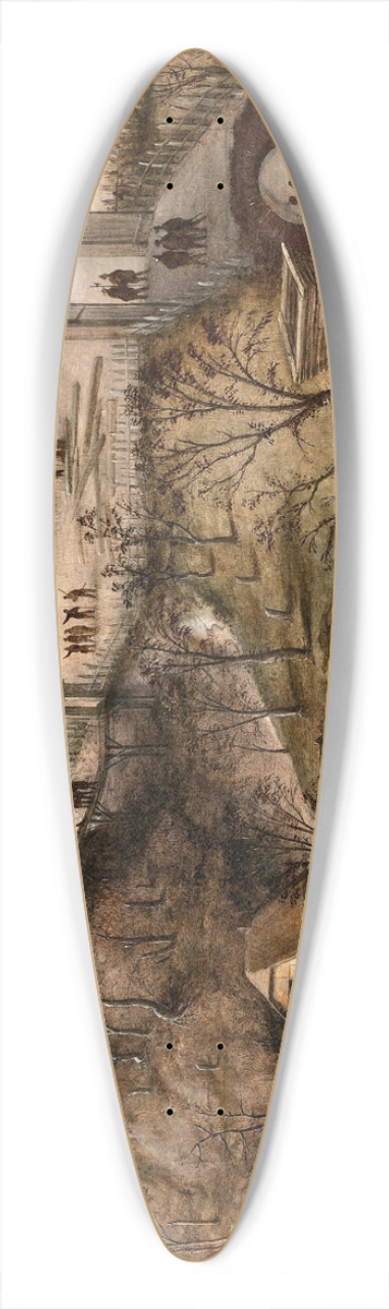 Lucas Gassel - Place forte dans un paysage dhiver 39.3 inch art pintail longboard deck