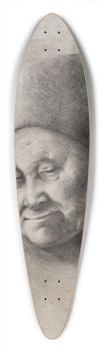 Luce Boyals - Elderly woman 39.3 inch art pintail longboard deck