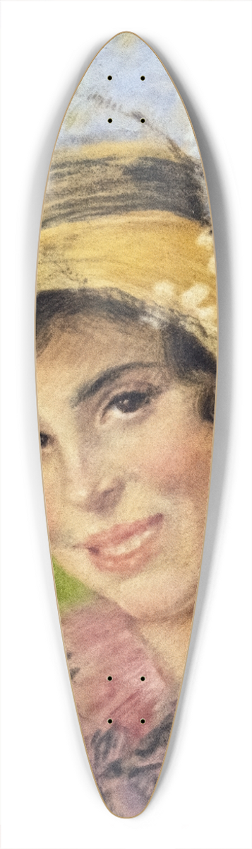 Luce Boyals - Woman portrait 39.3 inch art pintail longboard deck