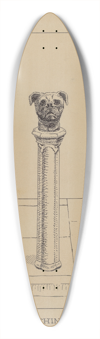 Lucien Verbeke - Cast Iron Hitching Post 39.3 inch art pintail longboard deck