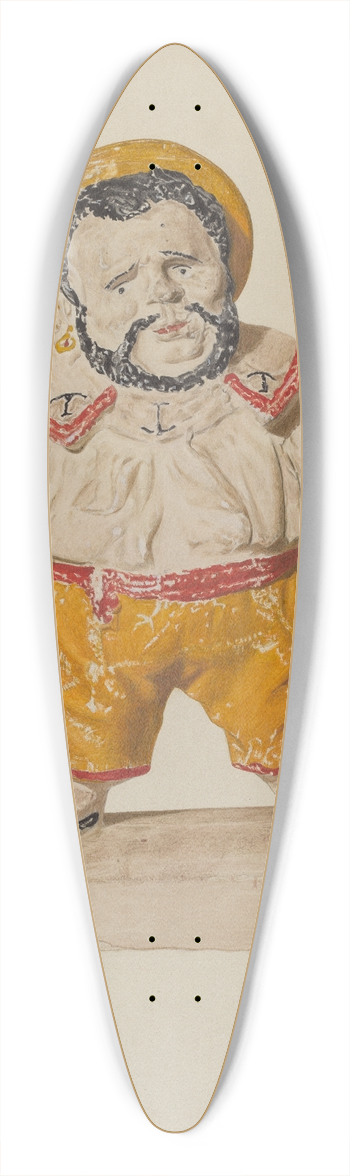 Lucille Chabot - Figure of a Sailor 39.3 inch art pintail longboard deck