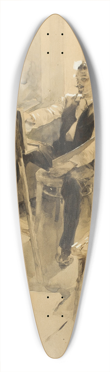 Ludek Marold - Maler im Atelier 39.3 inch art pintail longboard deck