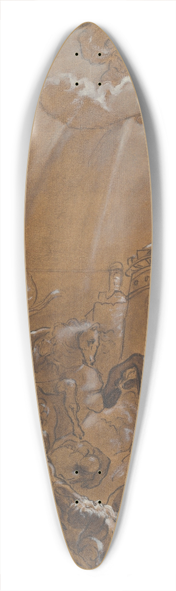Ludovico Carracci - The Conversion of Saint Paul 39.3 inch art pintail longboard deck