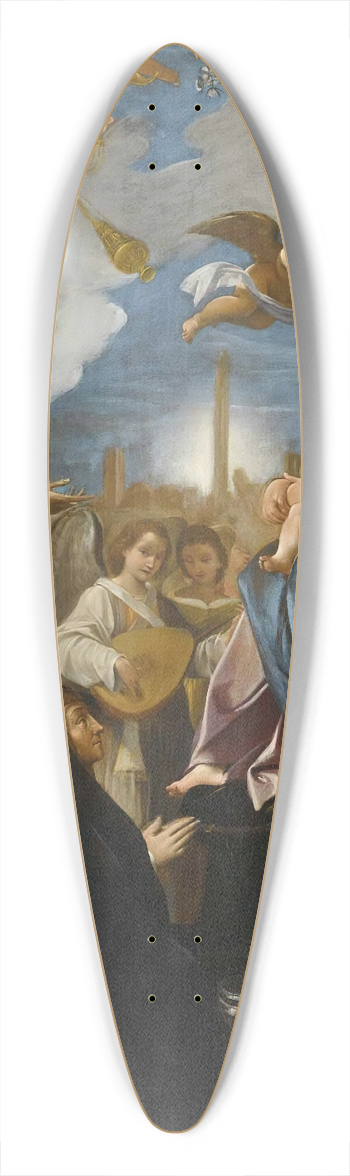 Ludovico Carracci - The Madonna And Child Enthroned With Angels, Saint Dominic, Saint Francis, The Magdalene, And A Female Donor; The bargellini Madonna 39.3 inch art pintail longboard deck