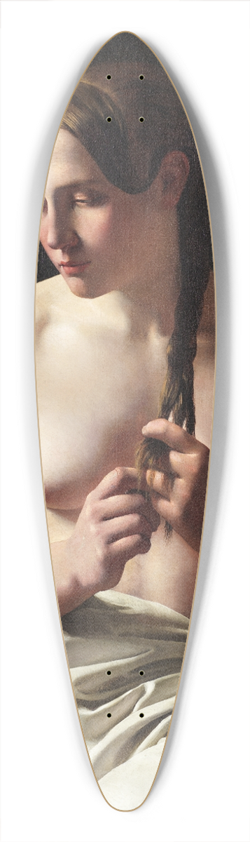 Ludvig August Smith - A Woman Pleating her Hair 39.3 inch art pintail longboard deck