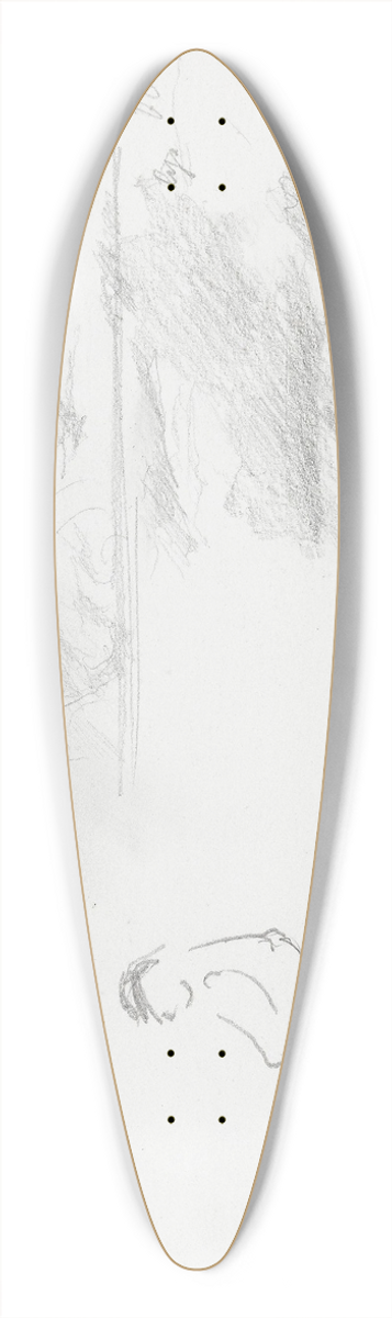 Ludvig Karsten - Figurriss; landskap 39.3 inch art pintail longboard deck