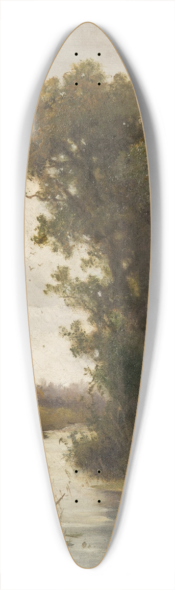Ludvk Bartk - Trees by the Water 39.3 inch art pintail longboard deck
