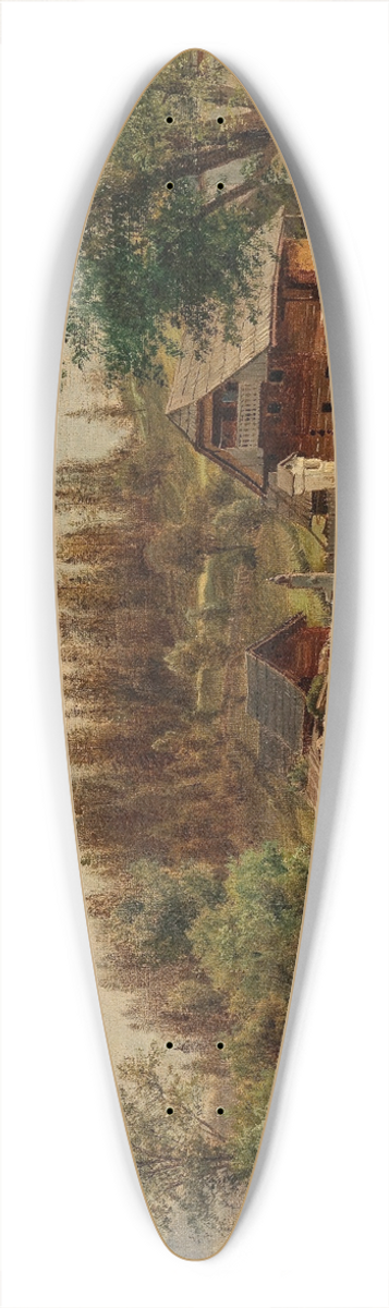Ludwig Halauska - Blick auf das Dorf Tutschach bei Aflenz 39.3 inch art pintail longboard deck