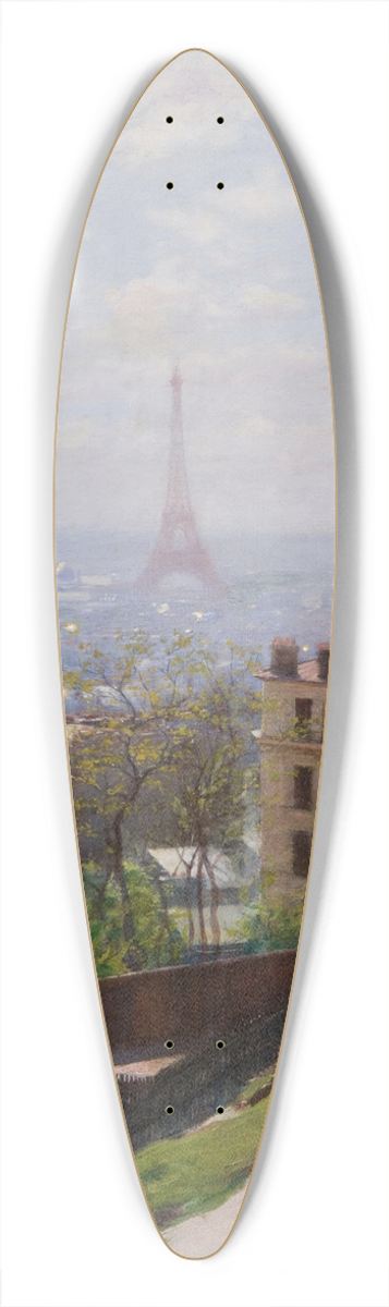 Ludwik de Laveaux - Fragment of the Panorama of Paris 39.3 inch art pintail longboard deck
