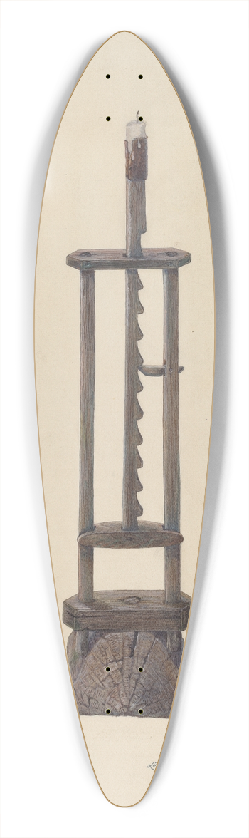 Luella Schroeder - Candle Stand 39.3 inch art pintail longboard deck