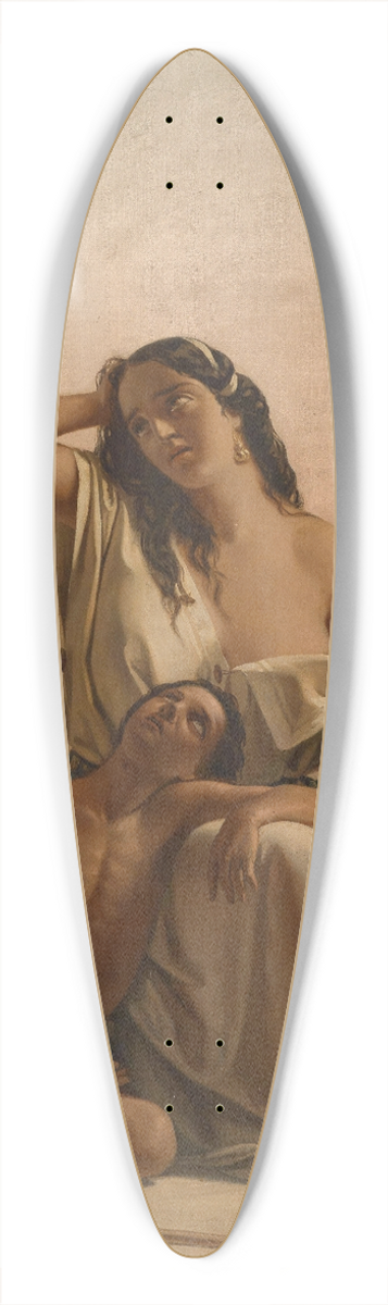 Luigi Alois Gillarduzzi - Hagar And Ishmael In The Desert 39.3 inch art pintail longboard deck