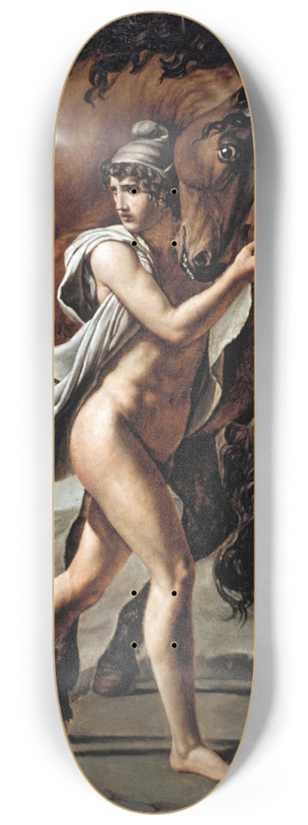 Circle Of Jacques-Louis David - Roman Youth with Horse 8.25 inch art skate deck