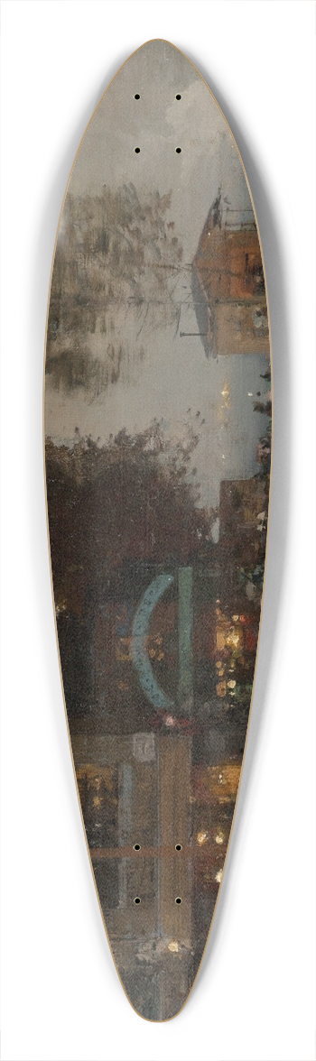Luigi Loir - La guignette en bord de Seine 39.3 inch art pintail longboard deck