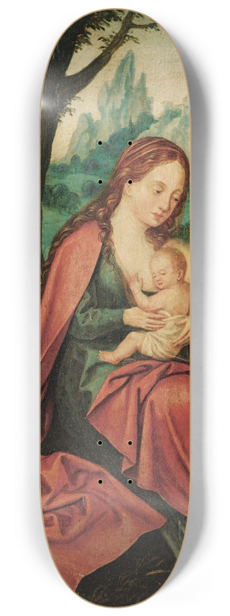 Circle of Joachim Patinir - Madonna and Child in a landscape 8.25 inch art skate deck