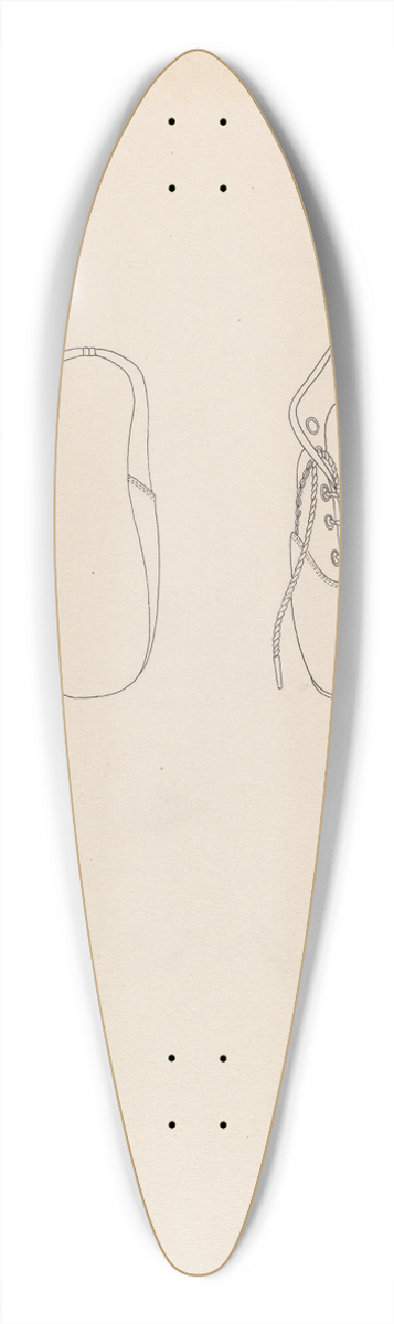 Mae A. Clarke - Baby Shoe 39.3 inch art pintail longboard deck
