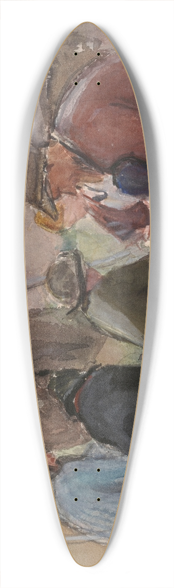 Magnus Enckell - Fisherfolk by the Sea 39.3 inch art pintail longboard deck