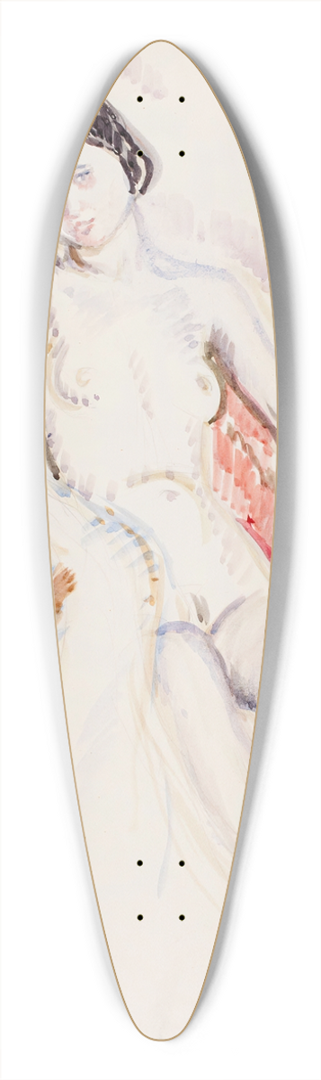 Magnus Enckell - Istuva alaston malli 39.3 inch art pintail longboard deck