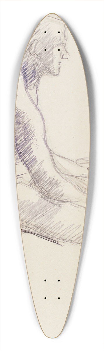 Magnus Enckell - Istuva alaston mies, luonnos 39.3 inch art pintail longboard deck