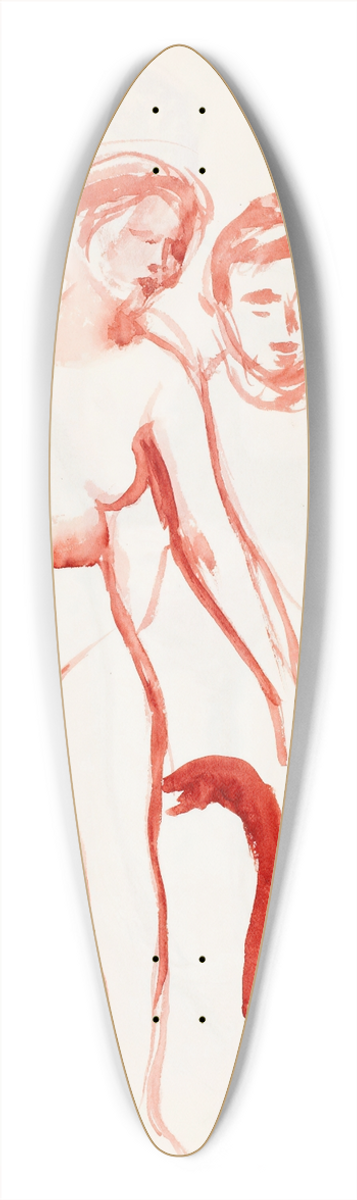 Magnus Enckell - Mies ja malli, luonnos 39.3 inch art pintail longboard deck