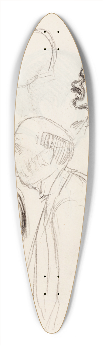 Magnus Enckell - Portraits of Men, Sketch 39.3 inch art pintail longboard deck