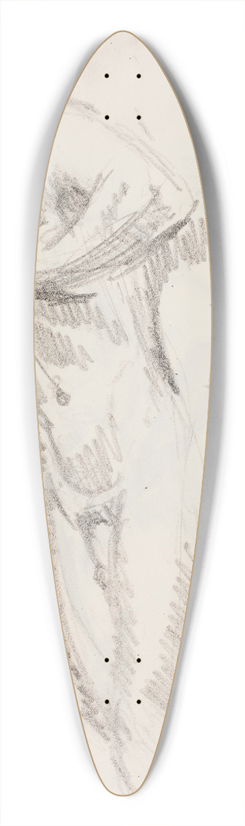 Magnus Enckell - Sellln oleva alaston mies, luonnos 39.3 inch art pintail longboard deck