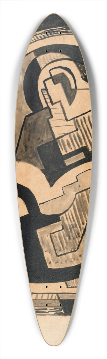 Mainie Jellett - Piet 39.3 inch art pintail longboard deck