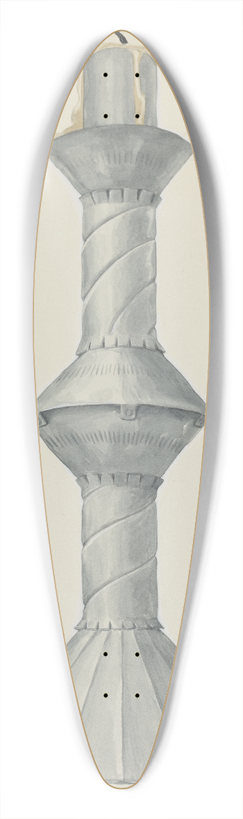 Majel G. Claflin - Penitente Altar Candle Stick 39.3 inch art pintail longboard deck