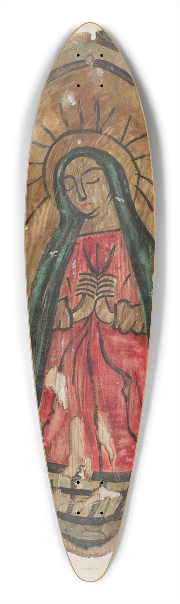 Majel G. Claflin - Retablo  Santa Maria 39.3 inch art pintail longboard deck