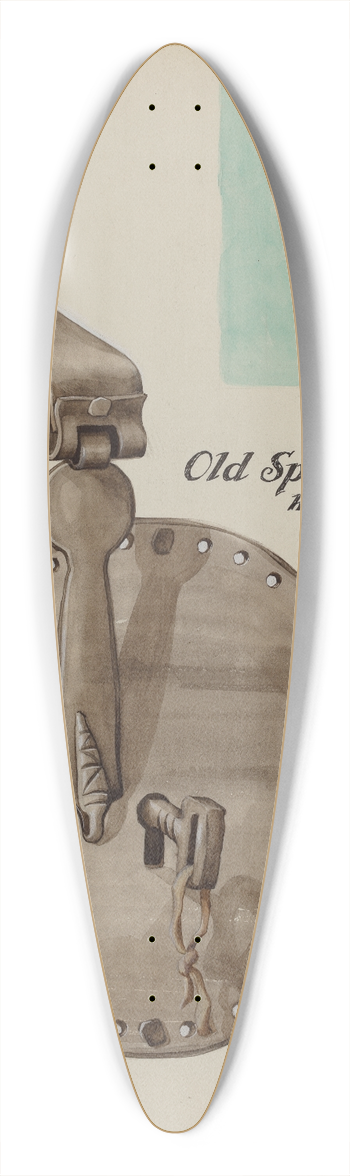 Majel G. Claflin - Spanish Lock 39.3 inch art pintail longboard deck