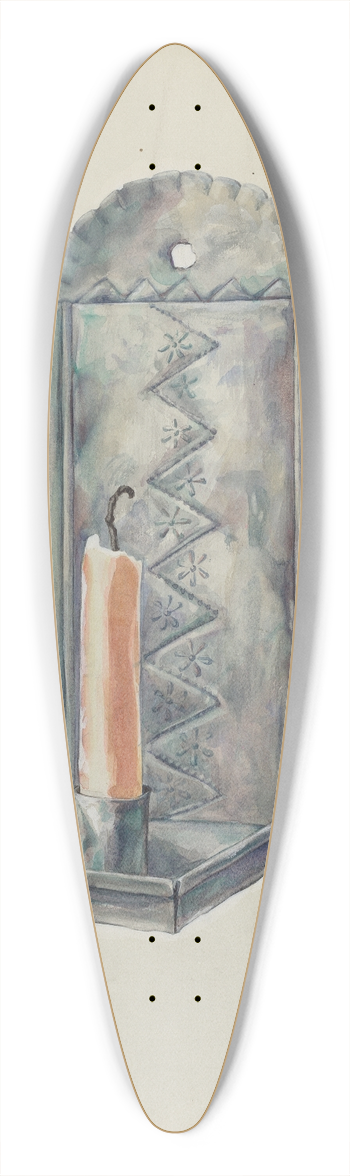 Majel G. Claflin - Tin Sconce 39.3 inch art pintail longboard deck