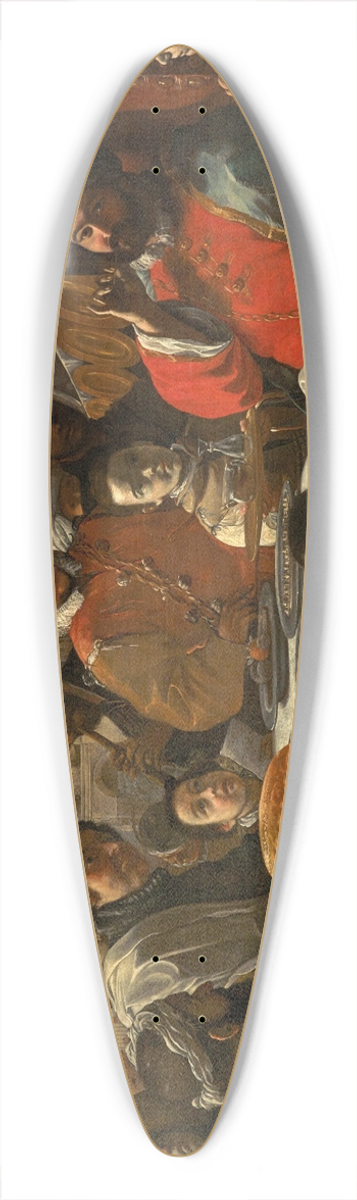 Maltese School - The parable of the rich man and Lazarus 39.3 inch art pintail longboard deck