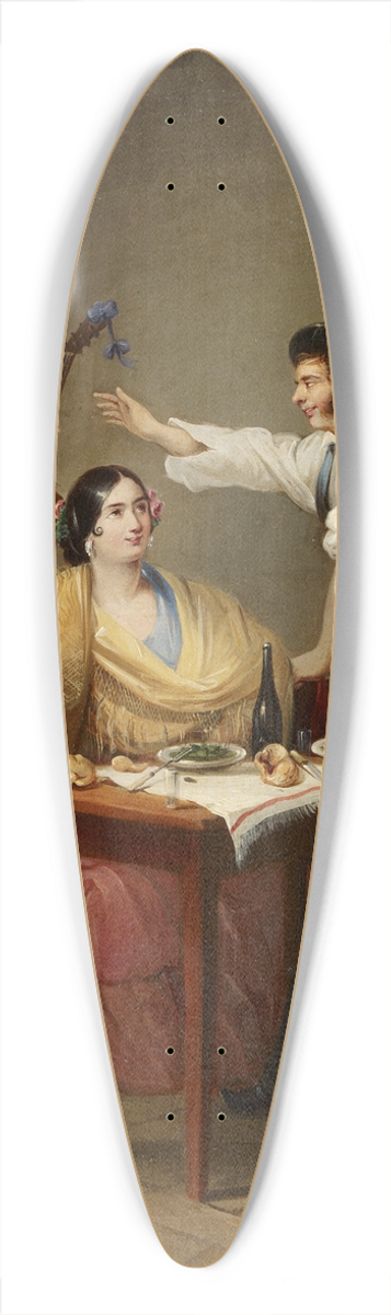 Manuel Cabral Aguado Bejarano - Singing at the Table 39.3 inch art pintail longboard deck