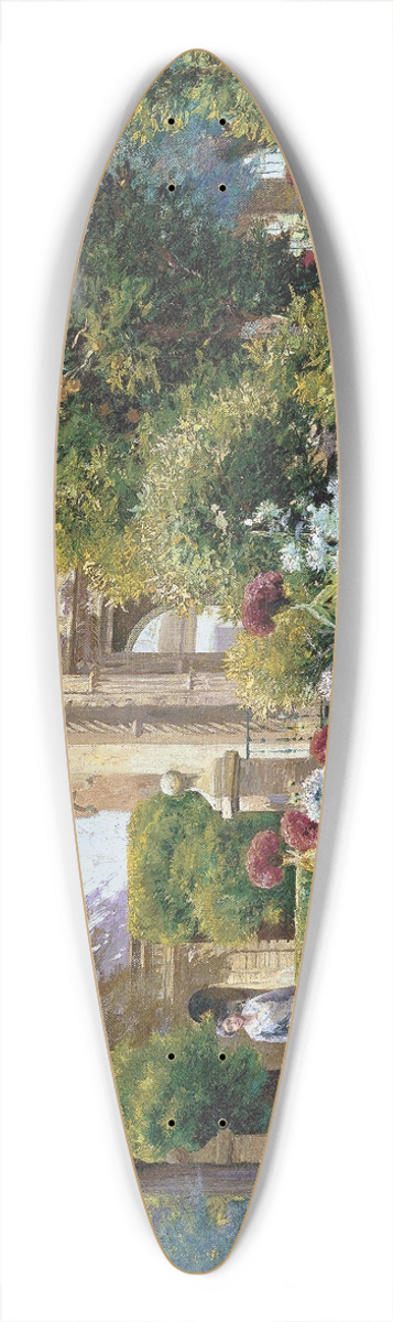 Manuel Garca y Rodrguez - The Alcazar Gardens, Seville 39.3 inch art pintail longboard deck